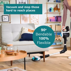 Bosch BCS71HYGGB stick vacuum/electric broom 2-in-1 stick vacuum Battery Dry&wet HEPA Bagless Aqua colour, Black, White - Additional view 4