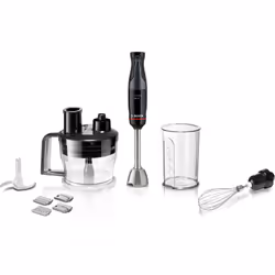 Bosch Serie 4 MSM4B670GB, Immersion blender, 1.4 m, 1000 W, Black, Transparent