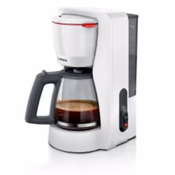 Bosch TKA2M111, Drip coffee maker, 1.25 L, Ground coffee, White