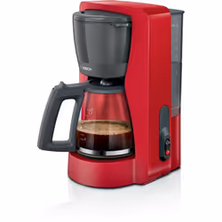 Bosch TKA2M114, Drip coffee maker, 1.25 L, Ground coffee, Red