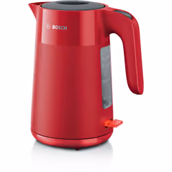 Bosch TWK2M164, 1.7 L, 2400 W, Black, Grey, Red, Plastic, Water level indicator, Overheat protection