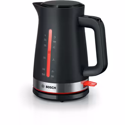 Bosch TWK4M223GB, 1.7 L, 3000 W, Black, Grey, Red, Plastic, Water level indicator, Overheat protection