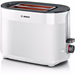 Bosch TAT2M121, 2 slice(s), White, Plastic, Level, Rotary, 950 W, 220 - 240 V
