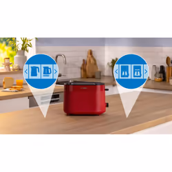 Bosch TAT2M124 toaster 6 2 slice(s) 950 W Red