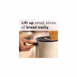 MyMoment Delight TAT2M127GB 2 Slot Stainless Steel Toaster with integrated warming rack, variable browning including defrost & warming 950W - Cream - Additional view 5