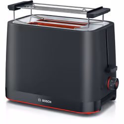 Bosch TAT3M123, 2 slice(s), Black, Plastic, Rotary, 950 W, 220 - 240 V