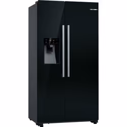 Bosch Serie 6 KAD93ABEP, Freestanding, American door, Black, Glass, 562 L, SN-T