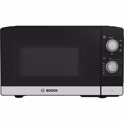 Bosch Serie 2 FFL020MS2F, Countertop, Solo microwave, 20 L, 800 W, Rotary, Black, Stainless steel