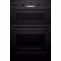 Bosch MBA533BB3B Series 4 Built-In Double Oven with 3d Hot Air - Black