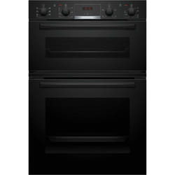 Bosch MBA533BB3B Series 4 Built-In Double Oven with 3d Hot Air - Black