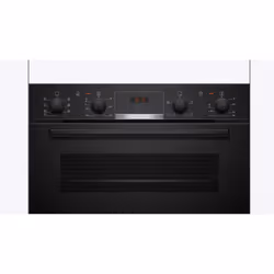 Bosch MBA533BB3B Series 4 Built-In Double Oven with 3d Hot Air - Black
