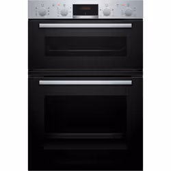 Bosch MBA533BS3B Series 4 Built-In Double Oven with 3d Hot Air - Stainless Steel