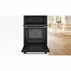 Bosch MBA533BS3B Series 4 Built-In Double Oven with 3d Hot Air - Stainless Steel