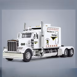 1/24 Scale Peterbilt 389 Heavy Truck Tractor Toy Model Alloy Diecast Sound and Light Pull Back Model Truck Boy Toy Children G ...