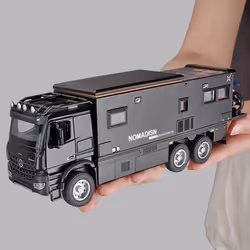 1:24 Mercedes Benz Camper RV Caravan Toy Model Car Diecast Pull Back Truck Toy Car Model with Sound and Light Suitable for Kids Boys Girls - green