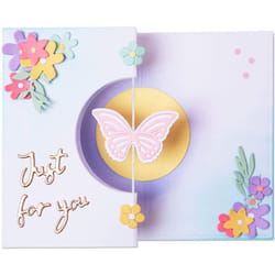 Sizzix Thinlits Die 665074 Butterfly Spinner Card by Georgie Evans 14 Pack, Multicolour, One Size