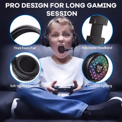 Onikuma X7 Pro Wired Headphone High Fidelity Noise Reduction Rgb Breathing Light 3.5mm Usb Stereo Gaming Headset With Microphone For Computer
