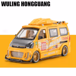 1/24 Alloy Car Model Toy Wuling Hongguang Modified Van Simulation Metal Die-casting Sound And Light Car Model Boy Toy Gift Co ...