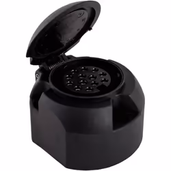 JAEGER 72400058 Towbar Socket 12 13 Plastic Outflow middle, Side Connector ISO 11446