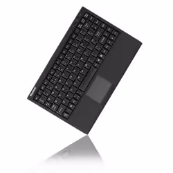 KeySonic ACK-540U+, Mini, Wired, USB, Membrane, QWERTY, Black