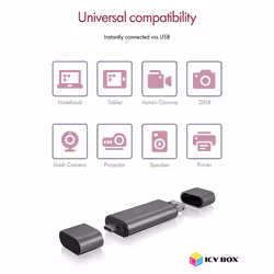 ICY BOX IB-CR200-C card reader USB 2.0 Black - Additional view 6