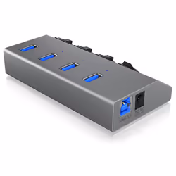 ICY BOX IB-HUB1405 USB 3.2 Gen 1 (3.1 Gen 1) Type-B 5000 Mbit/s Anthracite - Additional view 4