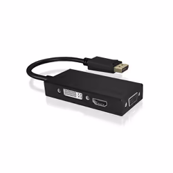 ICY BOX IB-AC1031, DisplayPort, DVI-D + VGA (D-Sub) + HDMI, Male, Female, Straight, 3840 x 2160 pixels