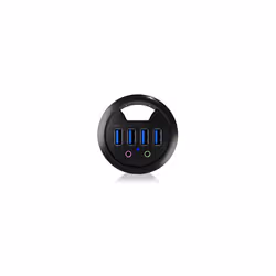 ICY BOX IB-HUB1403A socket-outlet Black - Additional view 2