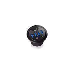 ICY BOX IB-HUB1403A socket-outlet Black - Additional view 3