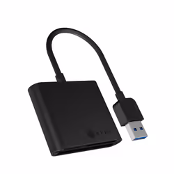ICY BOX IB-CR301-U3, CF, MicroSD (TransFlash), SD, SDHC, SDXC, Black, 5000 Mbit/s, 2 GB, USB 3.2 Gen 1 (3.1 Gen 1), 55 mm