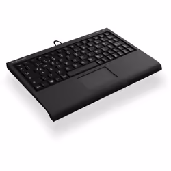 KeySonic ACK-3410, Mini, Wired, USB, Membrane, QWERTZ, Black