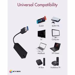 ICY BOX USB 3.0 A-Type to RJ-45 Ethernet port - Additional view 7