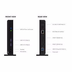 ICY BOX IB-DK2251AC Wired USB 3.2 Gen 2 (3.1 Gen 2) Type-A Black - Additional view 7