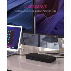 ICY BOX IB-DK2245AC Wired USB 3.2 Gen 1 (3.1 Gen 1) Type-C Black