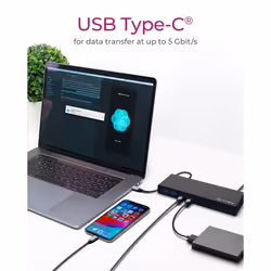 ICY BOX IB-DK2245AC Wired USB 3.2 Gen 1 (3.1 Gen 1) Type-C Black - Additional view 4