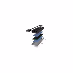 ICY BOX IB-M2HSF-703 Solid-state drive Heatsink/Radiatior 2 cm Black, Grey 1 pc(s)