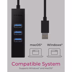 ICY BOX IB-HUB1419-LAN USB 3.2 Gen 1 (3.1 Gen 1) Type-A Black - Additional view 5