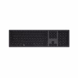 KeySonic KSK-8023BTRF, Full-size (100%), Wireless, Bluetooth, Membrane, QWERTZ, Anthracite, Black