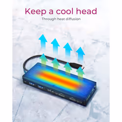 ICY BOX IB-DK4080AC Wired USB 3.2 Gen 1 (3.1 Gen 1) Type-C Black - Additional view 6