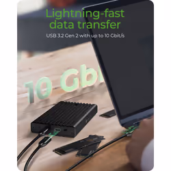 ICY BOX IB-2817MCL-C31 SSD enclosure Black M.2 USB powered - Additional view 5