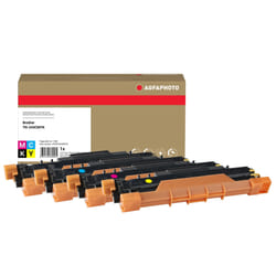 AgfaPhoto Compatible Toner Cartridge Multipack, Black/Cyan/Magenta/Yellow, Replacement for Brother TN-243CMYK, 4 x 1000 Pages
