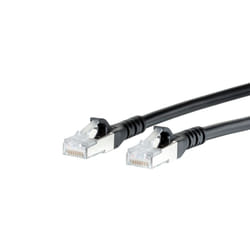 METZ CONNECT Cat.6A networking cable Black 1 m Cat6a S/FTP (S-STP)