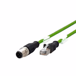 METZ CONNECT 142M4D15020, 2 m, Cat5, RJ-45, M12, Black