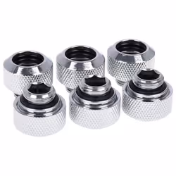 Alphacool 17376, Fitting, Brass, Silver, 1/4", 21 mm, 21 mm