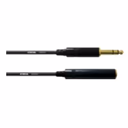 Cordial CFM 7.5 VK, 6.35mm, Male, 6.35mm, Female, 7.5 m, Black
