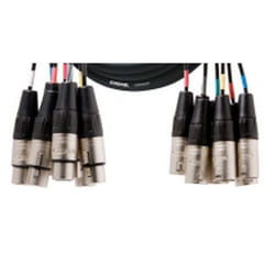 Cordial 5m 8x XLR audio cable 8 x XLR (3-pin) Black, Silver