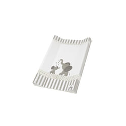 Wedge Changing Mat From 0 Months, Modern Elephants, Bella Bambina, White/Gray, 50 x 70 cm, 20099 0001 CG
