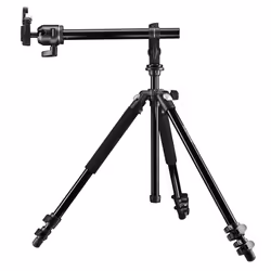 Mantona Basic Scout Max Set photo tripod, camera tripod up to 160cm + extension arm, ball head reversible centre column, for ...
