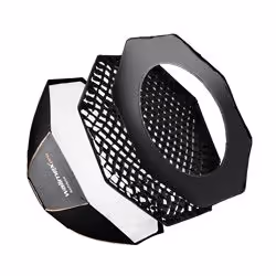 Walimex pro Octagon Softbox PLUS Orange Line 150, Black, Gold, Silver, White, Aluminium, Cotton, Plastic, PVC, 2.8 kg, 600 mm ...