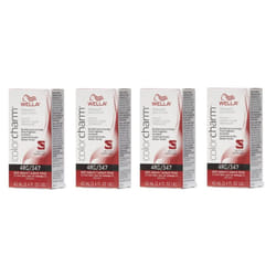 4RG Dark Auburn Wella Color Charm Permanent Haircolor - 4RG â pack of 4